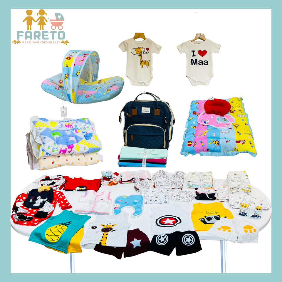 Fareto New Born Baby 101 In 1 All Summer Essentials(0-3 months)