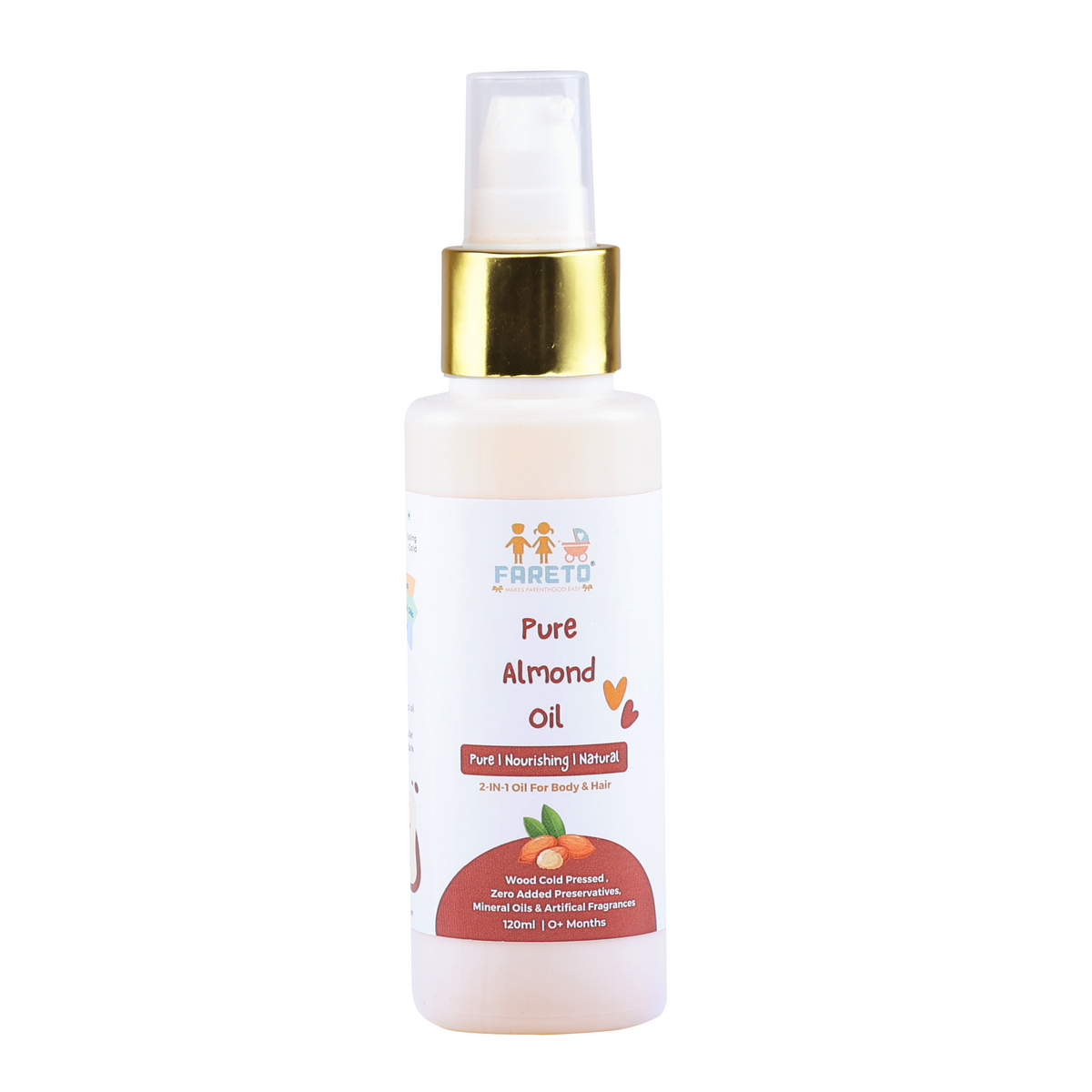 Fareto baby Pure Almond Oil For Baby Skin & Hair Preservative & Chem