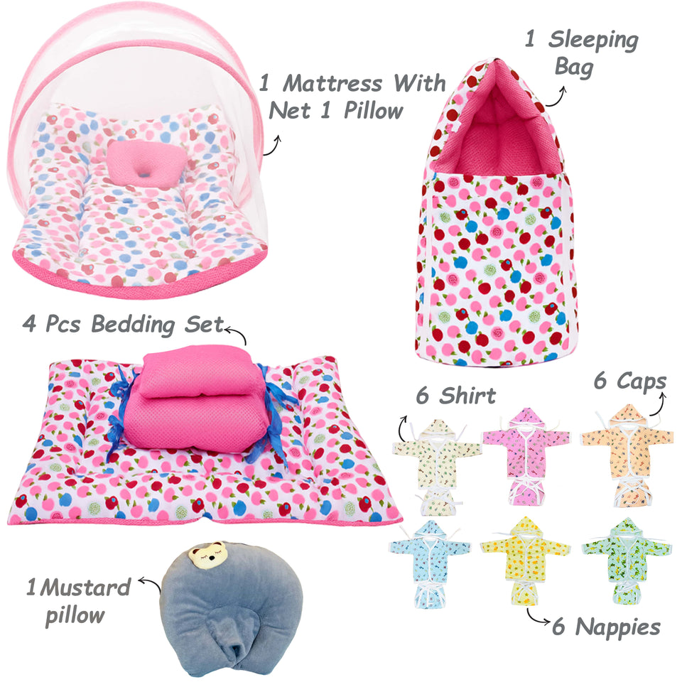 Fareto New Born Baby All Season Use Most Useful Essentials 60 in 1 (0-6 Months)(F359)