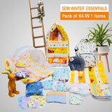 FARETO NEW BORN BABY WINTER ESSENTIALS 64 IN 1 NEW COMBO (0-6 MONTHS)(F503)
