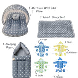 Fareto Newborn Baby  Winter Essentials Combo | Gift Pack| Baby Products | Maternity Essentials | Bedding Set (70 Items)(0-6 Months)(F625)