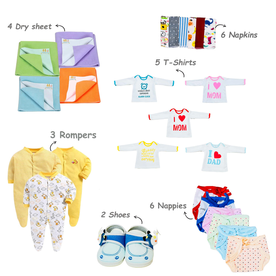 FARETO NEW BORN BABY PREMIUM QUALITY PURELY WINTER ESSENTIALS 99 IN 1 ( 0-6MONTHS)