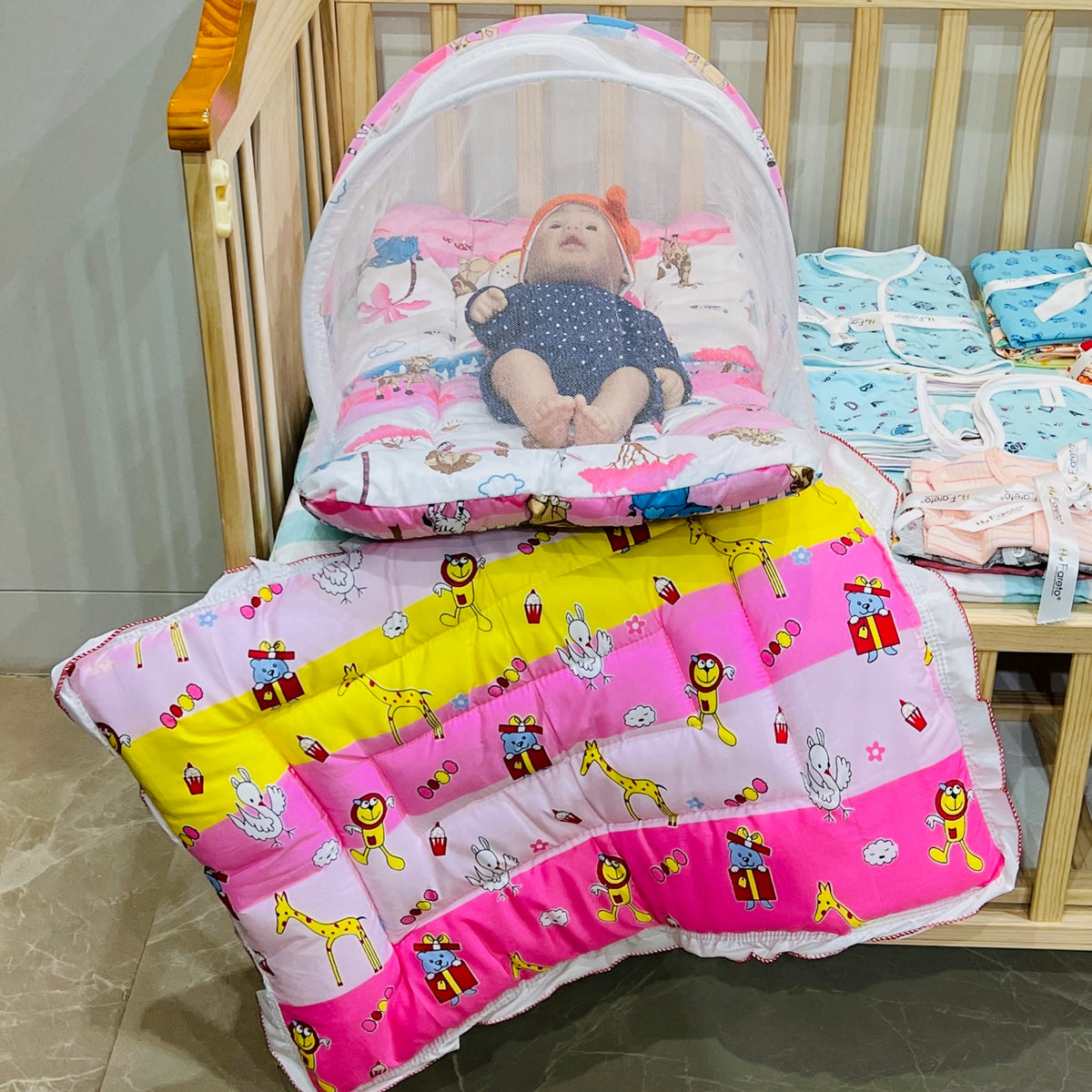 Fareto New Born Baby Hospital essentials Combo 60 in 1(0-6 Months)