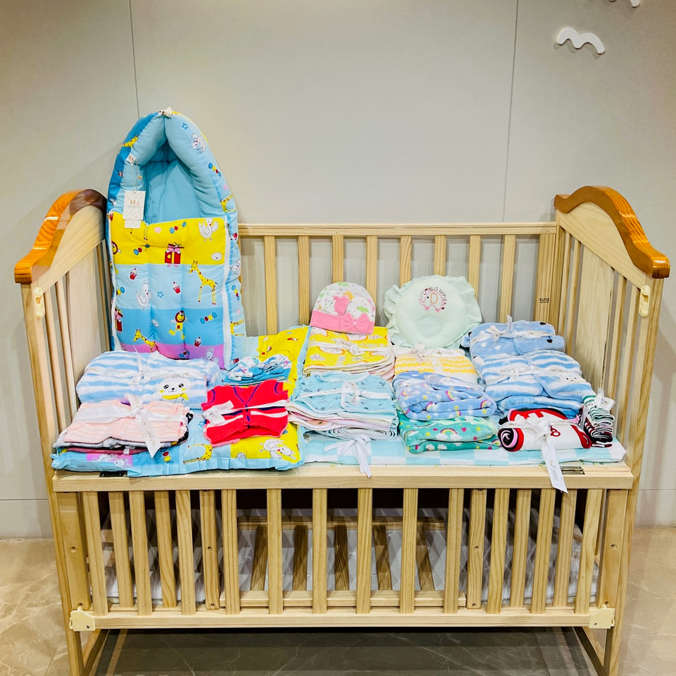 Fareto Premium Quality Winter  Hospital Essentials Pack of 69 (0-6 Months)