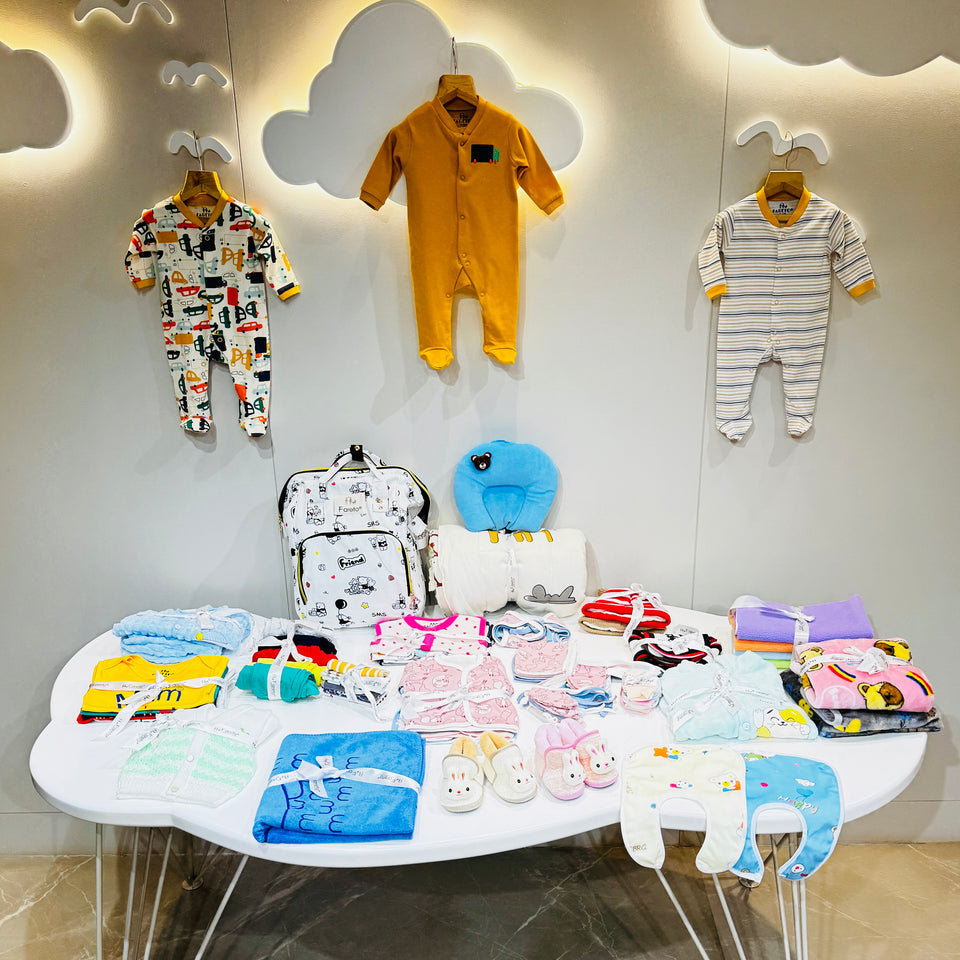 FARETO NEW BORN BABY PREMIUM QUALITY PURELY WINTER ESSENTIALS 84 IN 1 ( 0-6MONTHS)(F454)