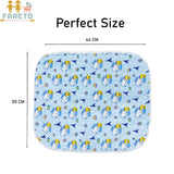 Fareto new born baby waterproof sheets with one side cloth(0-3Months)(Pack of 12)(Size: L-22Inchs, B-17Inchs)(Multicolored)