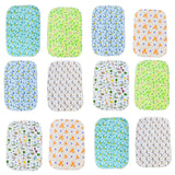 Fareto new born baby waterproof sheets with one side cloth(0-3Months)(Pack of 12)(Size: L-22Inchs, B-17Inchs)(Multicolored)