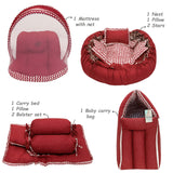 Fareto New Born Baby Hospital Essentials winter pack of 100 (0-6 months)(Red polka)