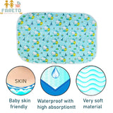 Fareto new born baby waterproof sheets with one side cloth(0-3Months)(Pack of 12)(Size: L-22Inchs, B-17Inchs)(Multicolored)