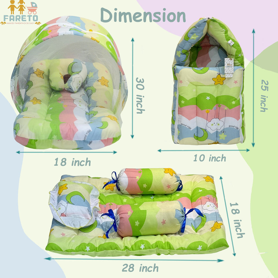 FARETO NEW BORN BABY MONSOON AND SEMI WINTER SEASON HOSPITAL ESSENTIALS 81 IN 1 (0-6 MONTHS)(F574)