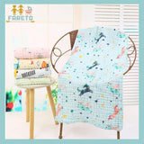 Fareto New Born Baby Muslin Bath Towel Organic Cotton 6 Layer, Eco-Conscious & Safe Printed Muslin Cloth Towels(Pack of 1) (50x100cm)