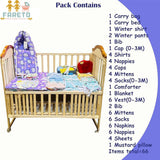 FARETO NEW BORN BABY MONSOON SEASON HOSPITAL ESSENTIALS PACK OF 66 ITEMS (0-6 MONTHS)