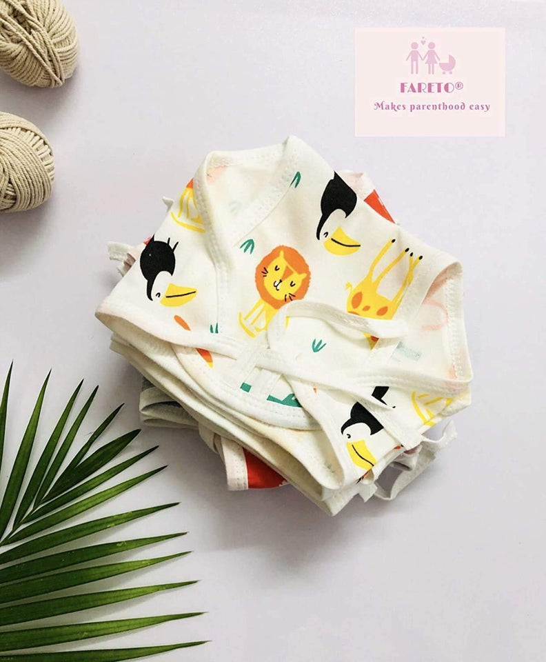 Fareto New Born Baby 12 Single Layer | Super Soft | Cotton Nappies | Washable | Reusable (0-6 Months)(Mix Colors & Prints)