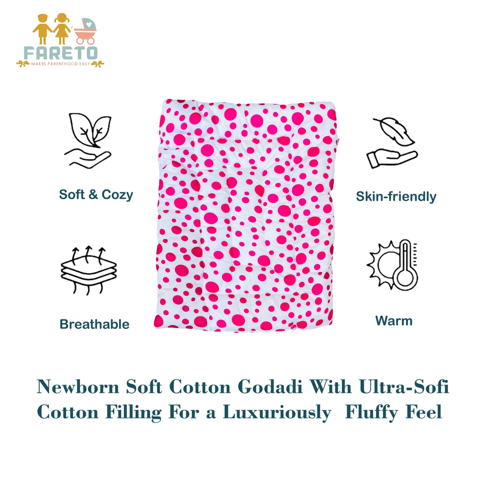 FARETO NEW BORN BABY HAND CARRY BED | GADI | (PACK OF 5) (0-8 MONTHS)(68*48CM)