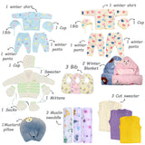 Fareto New Born Baby Hospital Essentials winter pack of 100 ( 0-6 Months )