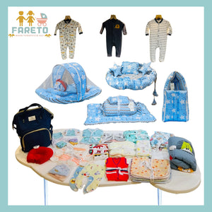 Fareto New Born Baby Hospital Essentials winter pack of 100 (0-6 months)