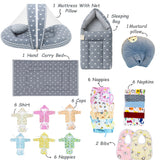Fareto Baby Winter Essential Combo For New Born | Gift Pack | Baby Products | Maternity Essentials | Bedding Set (100 Items)(0-6 Months)