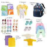 Fareto Baby Winter Essential Combo For New Born | Gift Pack | Baby Products | Maternity Essentials | Bedding Set (100 Items)(0-6 Months)