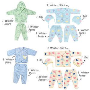 Fareto Baby Winter Essential Combo For New Born | Gift Pack | Baby Products | Maternity Essentials | Bedding Set (100 Items)(0-6 Months)