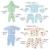 Fareto Baby Winter Essential Combo For New Born | Gift Pack | Baby Products | Maternity Essentials | Bedding Set (100 Items)(0-6 Months)