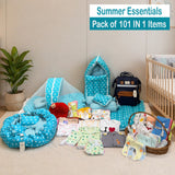 Fareto New Born Baby Premium Quality 101 Summer & Moderate Combo Baby Essentials All in 1(0-6 Months)(F218)