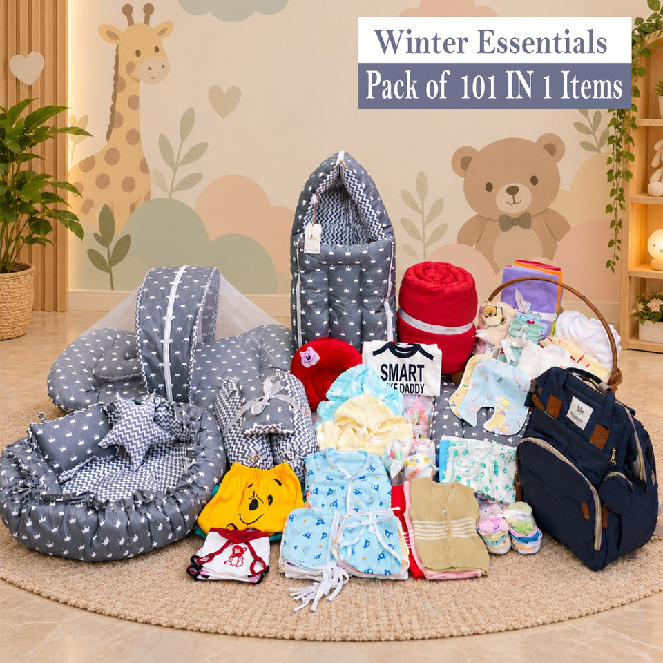 Fareto Premium New Born Baby Hospital Winter Essentials Pack Of 101 (0-6 months)(F190)
