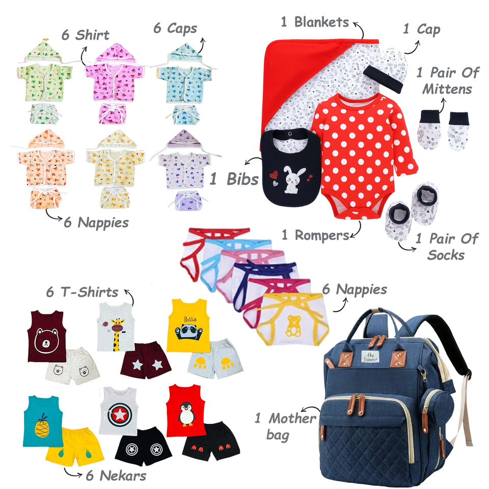 Fareto New Born Baby 101 In 1 All Summer Essentials(0-6 months)(F192)