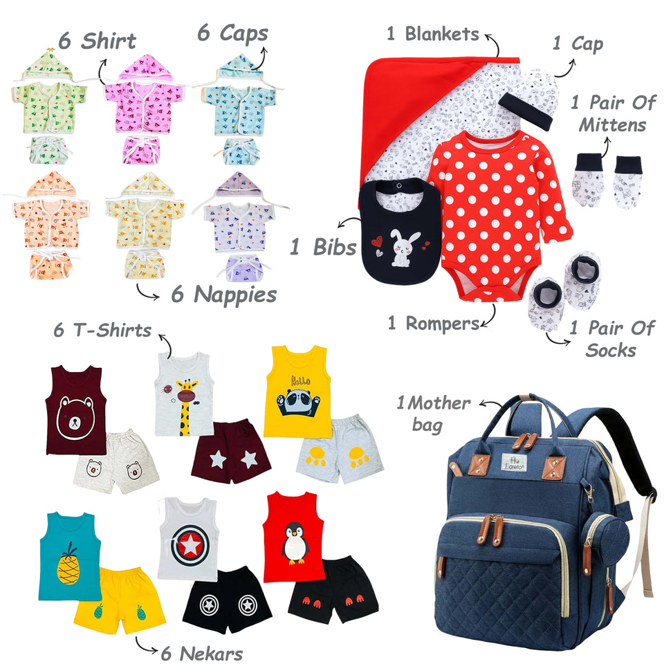 Fareto New Born Baby 101 In 1 All Summer Essentials(0-3 months)