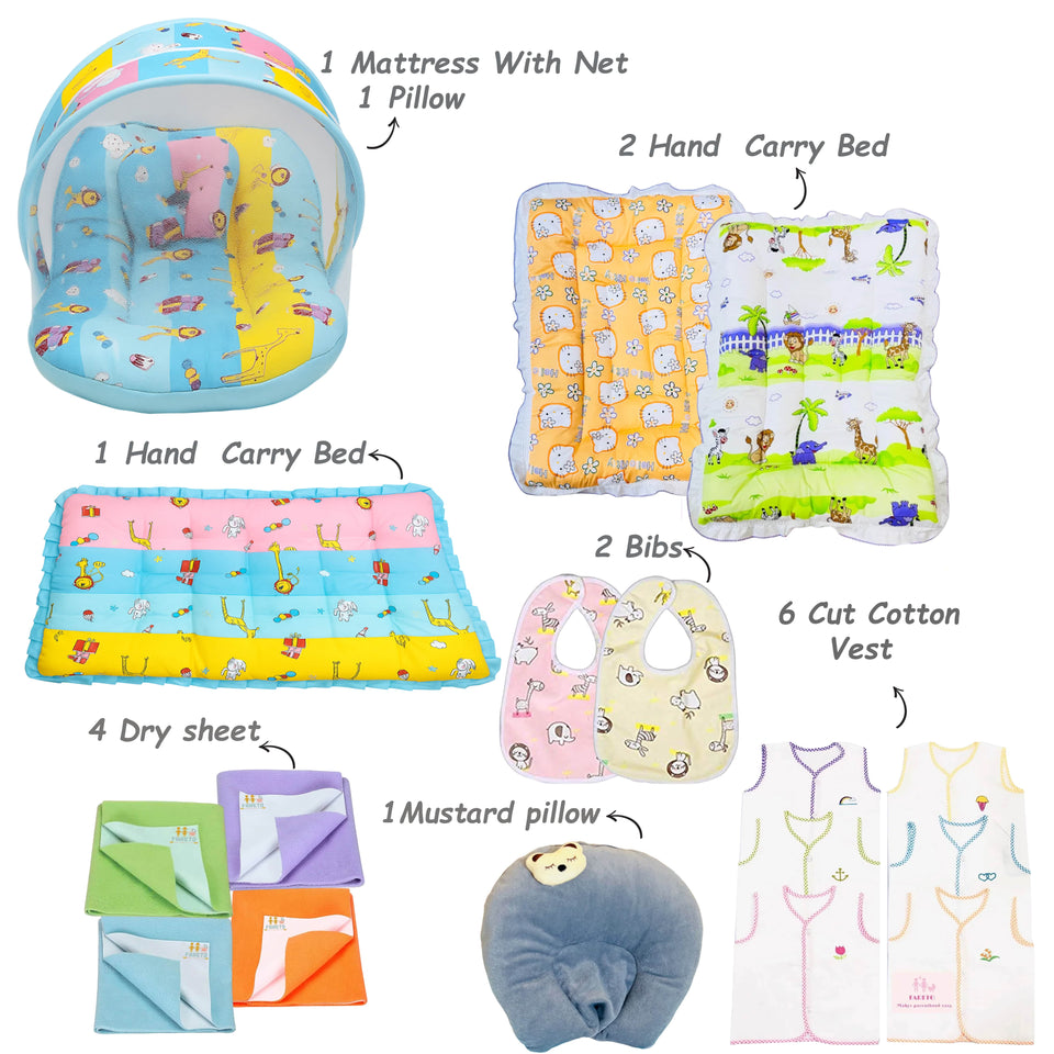 Fareto New Born Baby 101 In 1 All Summer Essentials(0-3 months)