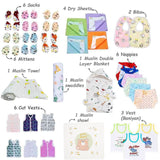 Fareto New Born 82 in 1 High Quality Premium Baby Monsoon Season Hospital Essentials Set | Soft, Warm & Comfortable Gift Kit for Newborn Babies (0-6 Months)(F782)