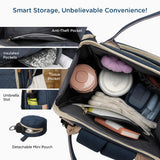 Fareto Premium Diaper Bag with Foldable Baby Bed & Changing Station – Large Capacity Waterproof Travel Backpack with Insulated Pockets & USB Port – Portable Maternity Bag for Moms & Dads