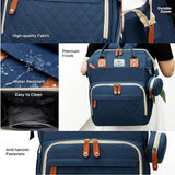 Fareto Premium Diaper Bag with Foldable Baby Bed & Changing Station – Large Capacity Waterproof Travel Backpack with Insulated Pockets & USB Port – Portable Maternity Bag for Moms & Dads