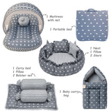 FARETO NEW BORN BABY MONSOON SEASON HOSPITAL ESSENTIALS 114 IN 1 (0-6 MONTHS)( GREY CROWN )