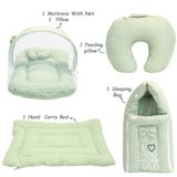 Fareto New Born Baby Organic Muslin Summer Essentials Combo Set 43 In 1  Baby Bedding & Clothing Combo Set For Muslin (0-6 Months )(F743)