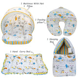 Fareto Baby Boy's & Girl's Summer Hospital Essential Combo for New Born | Gift Pack | Baby Products | Maternity Essentials | Bedding Set (116 Items)(0-6 Months)(F740)