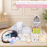 Fareto Baby Premium Quality Muslin  Cotton Summer Essentials 37 in 1 (0–6 months)(F752)