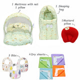 Fareto New Born Baby Organic Muslin Cotton Combo Set 28 In 1 (0-6 Months)Baby Bedding & Clothing Combo Set For Muslin(F753)