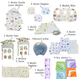 Fareto Baby Premium Quality Muslin  Cotton Summer Essentials 37 in 1 (0–6 months)(F752)