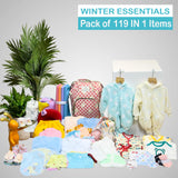 FARETO NEW BORN BABY PREMIUM QUALITY PURELY WINTER ESSENTIALS 119 IN 1 ( 0-6MONTHS)(F433)