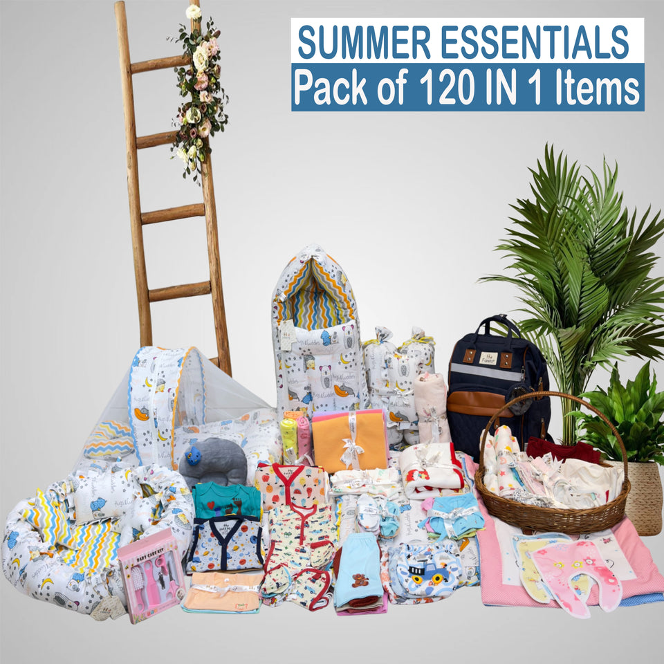 Fareto Baby Premium Quality Summer Essentials 120 in 1 (0-6 Months)(F527)