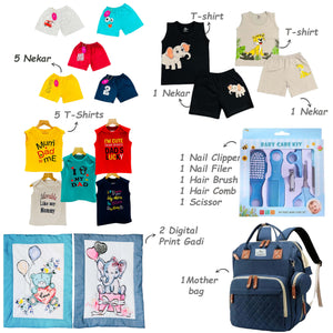 Fareto Baby Premium Quality Summer Essentials 120 in 1 (0-6 Months)(F527)