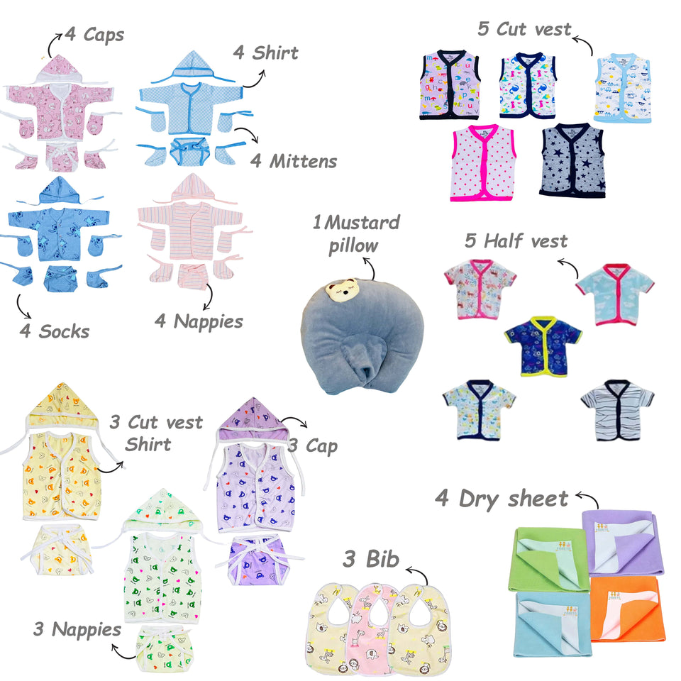 Fareto Baby Premium Quality Summer Essentials 121 in 1 (0-6 Months)