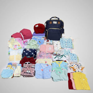 Fareto Baby Semi Winter Essential Combo For New Born | Gift Pack | Baby Products | Maternity Essentials | Bedding Set (122 Items)(0-6 Months)(F602)