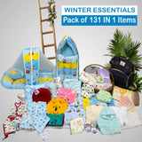 Fareto Baby Winter Essential Combo For New Born | Gift Pack | Baby Products | Maternity Essentials | Bedding Set (131 Items)(0-6 Months)(F684)