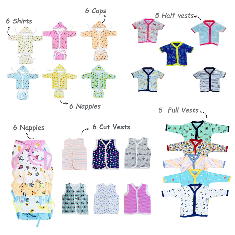 Fareto New Born Baby Twins Monsoon Season Essential Combo | 132 In 1 Items Gift Pack | Baby Bedding Set & Maternity Essentials (0–6 Months) | F754