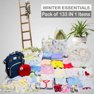 FARETO NEW BORN BABY PREMIUM QUALITY PURELY WINTER ESSENTIALS 133 IN 1 ( 0-6MONTHS)