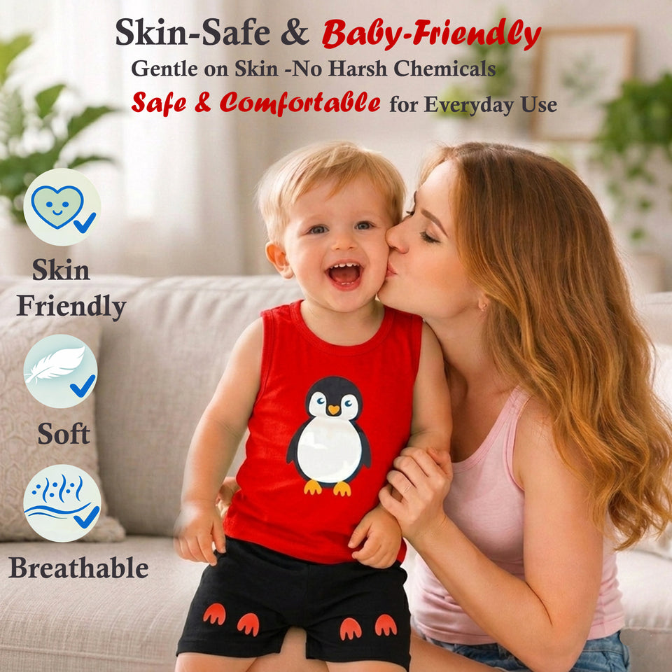 Fareto Baby Boy's and Girl's Cut Sleeve T-Shirt and Short Combo 100% Cotton Clothing Set ( PACK OF 2)(F142)