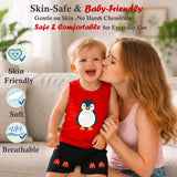 Fareto Baby Boy's and Girl's Cut Sleeve T-Shirt and Short Combo 100% Cotton Clothing Set ( PACK OF 2)(F142)