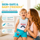 FARETO BABY & KIDS 100% COTTON SUMMER 5 SHOLDER TOUCH BUTTON WHITE T-SHIRTS & 5 NEKAR COMBO(F342)