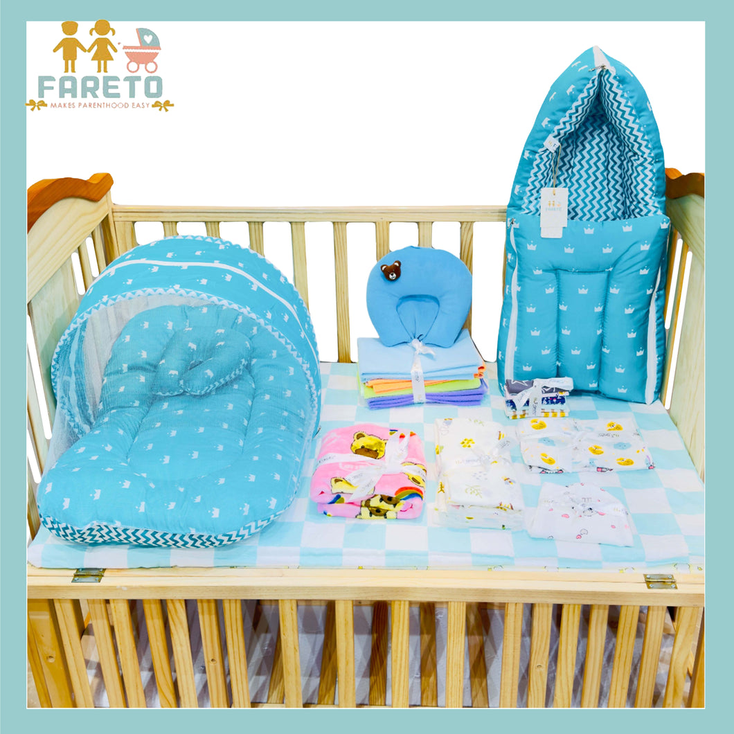 Fareto 24 in 1 New Born Baby Complete Items Premium Gift combo(0-6Months)